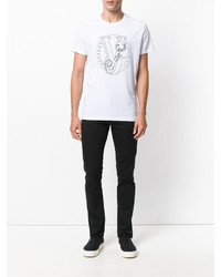 T-shirt imprimé blanc Versace