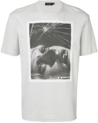 T-shirt imprimé blanc Jil Sander