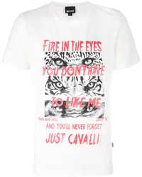 T-shirt imprimé blanc Just Cavalli
