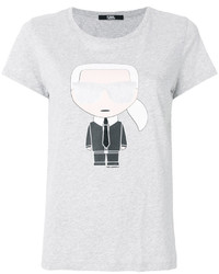 T-shirt imprimé blanc Karl Lagerfeld