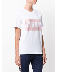 T-shirt imprimé blanc MSGM