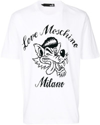 T-shirt imprimé blanc Love Moschino