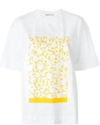 T-shirt imprimé blanc Marni