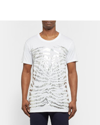 T-shirt imprimé blanc Balmain