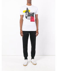 T-shirt imprimé blanc DSQUARED2