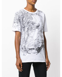 T-shirt imprimé blanc Alexander McQueen