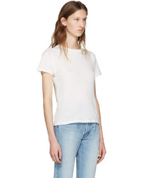 T-shirt imprimé blanc Saint Laurent