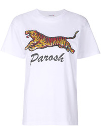 T-shirt imprimé blanc P.A.R.O.S.H.