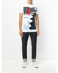 T-shirt imprimé blanc DSQUARED2