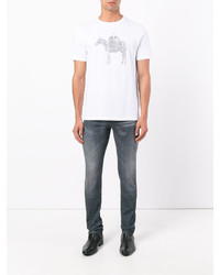 T-shirt imprimé blanc Maison Margiela