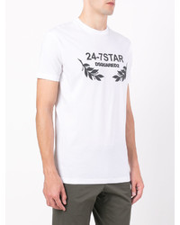 T-shirt imprimé blanc DSQUARED2