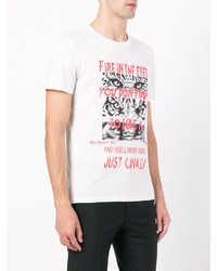 T-shirt imprimé blanc Just Cavalli