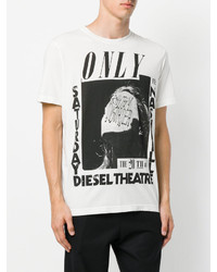 T-shirt imprimé blanc Diesel