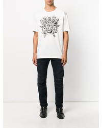 T-shirt imprimé blanc Pierre Balmain