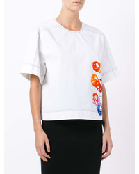 T-shirt imprimé blanc MSGM