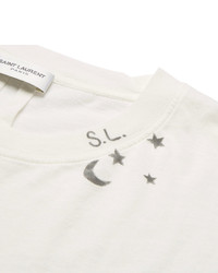 T-shirt imprimé blanc Saint Laurent