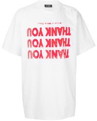 T-shirt imprimé blanc Raf Simons