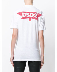 T-shirt imprimé blanc Dsquared2