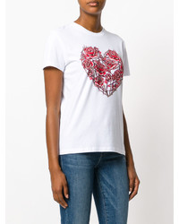 T-shirt imprimé blanc Just Cavalli