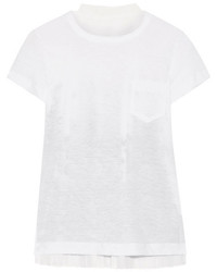 T-shirt imprimé blanc Sacai
