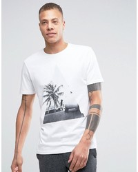T-shirt imprimé blanc Selected