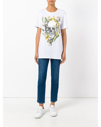 T-shirt imprimé blanc Alexander McQueen