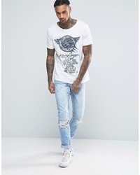 T-shirt imprimé blanc Diesel