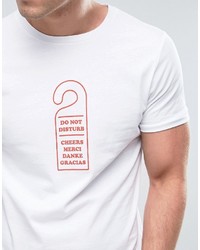 T-shirt imprimé blanc Asos