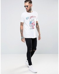 T-shirt imprimé blanc Asos