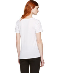 T-shirt imprimé blanc Saint Laurent