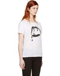 T-shirt imprimé blanc Saint Laurent