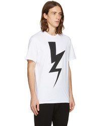 T-shirt imprimé blanc Neil Barrett