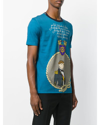 T-shirt imprimé bleu canard Dolce & Gabbana