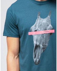 T-shirt imprimé bleu canard Paul Smith