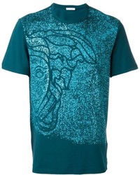 T-shirt imprimé bleu canard Versace