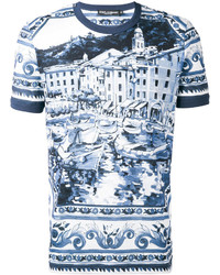 T-shirt imprimé bleu clair Dolce & Gabbana