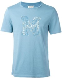 T-shirt imprimé bleu clair Maison Margiela