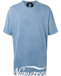 T-shirt imprimé bleu clair No.21