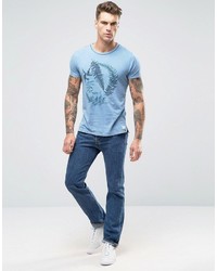 T-shirt imprimé bleu clair Scotch & Soda