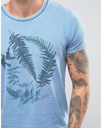 T-shirt imprimé bleu clair Scotch & Soda