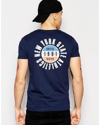 T-shirt imprimé bleu marine Asos