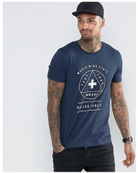 T-shirt imprimé bleu marine Asos
