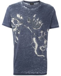 T-shirt imprimé bleu marine Diesel