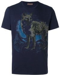 T-shirt imprimé bleu marine Etro
