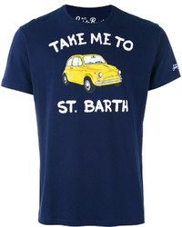 T-shirt imprimé bleu marine MC2 Saint Barth