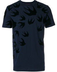 T-shirt imprimé bleu marine McQ