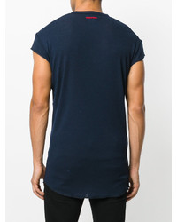 T-shirt imprimé bleu marine DSQUARED2