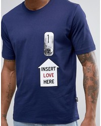 T-shirt imprimé bleu marine Love Moschino