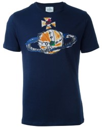 T-shirt imprimé bleu marine Vivienne Westwood