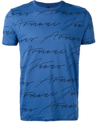 T-shirt imprimé bleu Armani Jeans